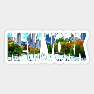 NEW YORK - New York USA Ice Skating Sticker